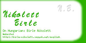 nikolett birle business card